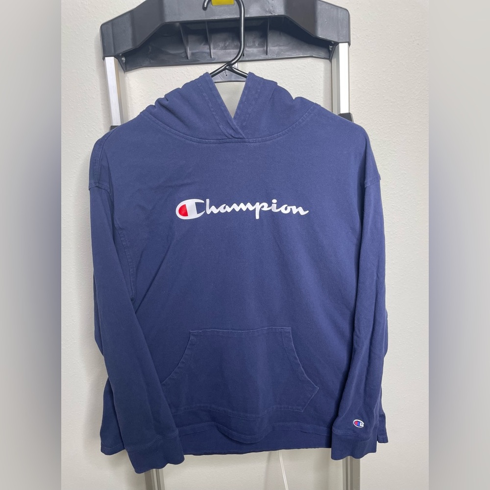 Champion hooded long sleeve shirt in great used condition.